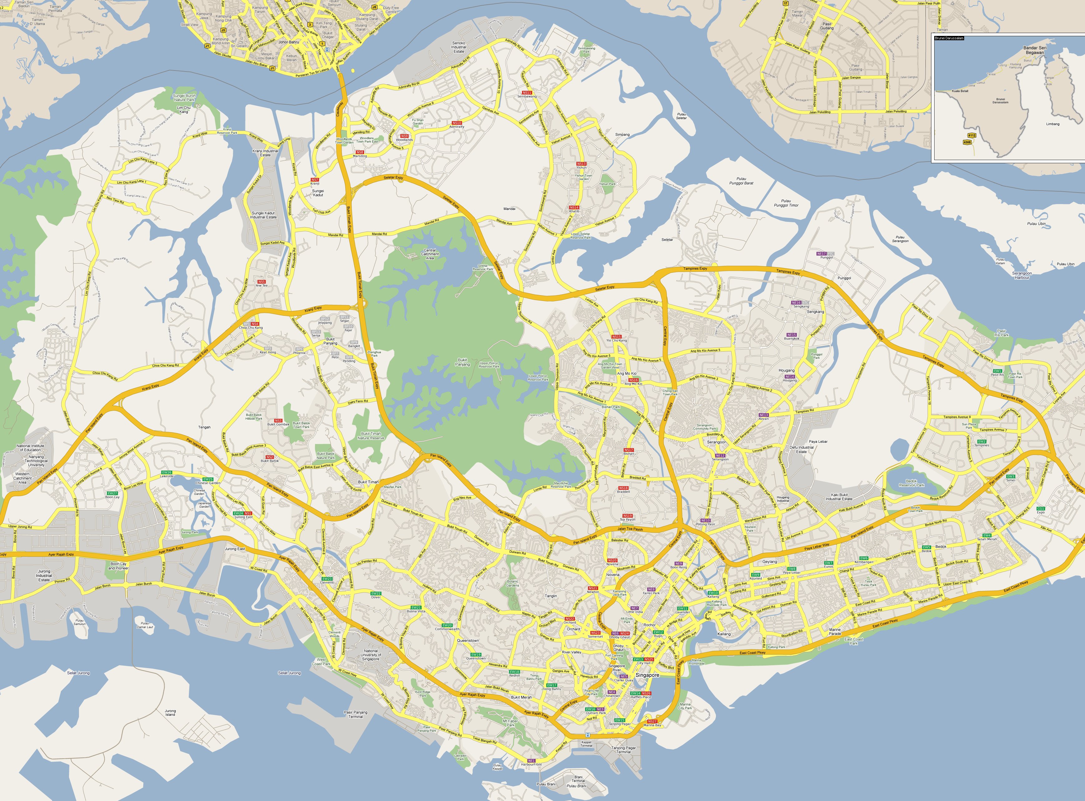 Map of Singapore Expressways – @visakanv's Singapore blog